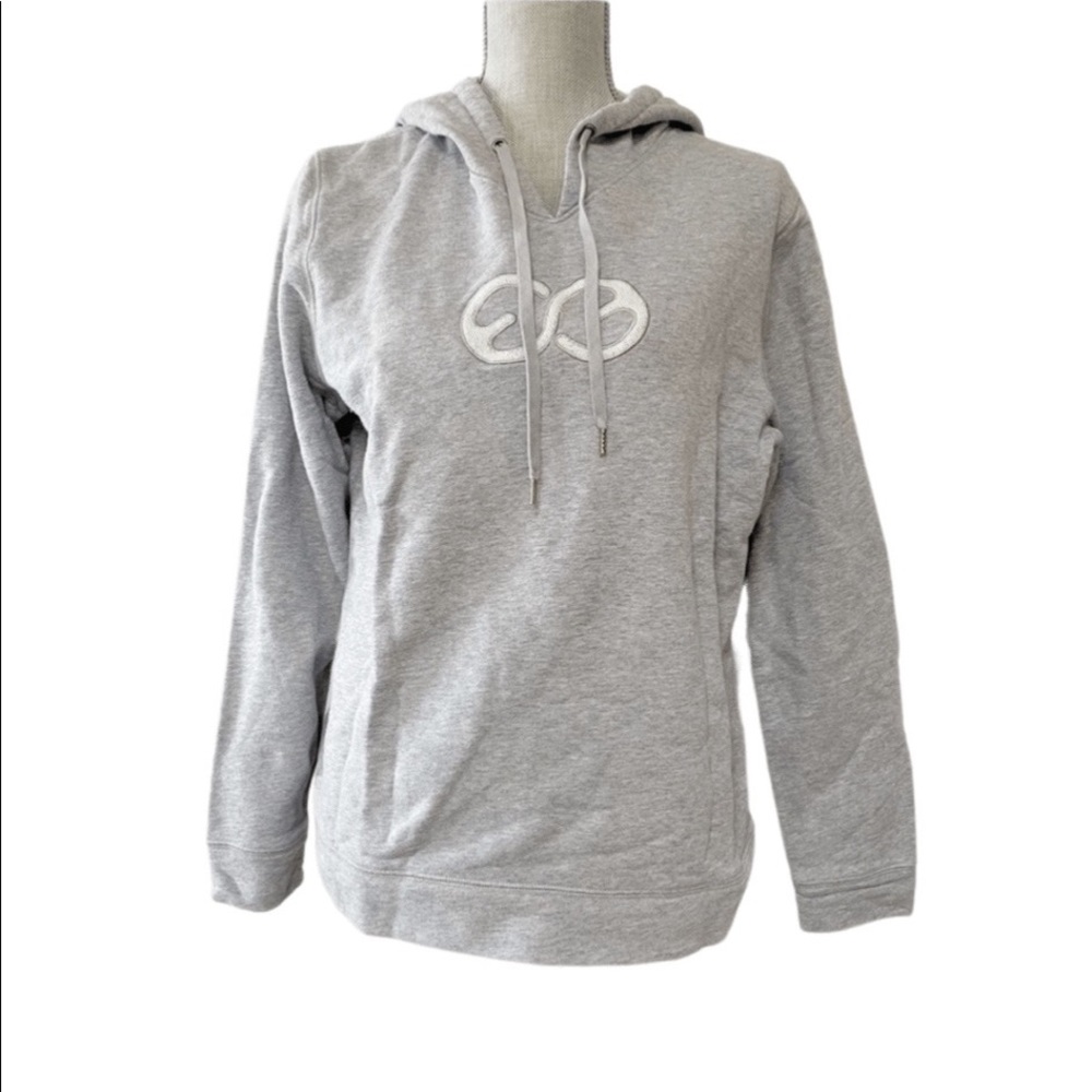 Escada Sport logo monogram hooded sweatshirt designer light grey